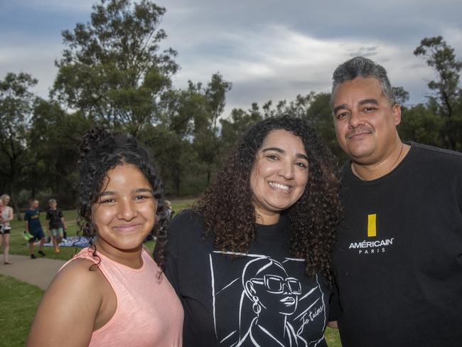 Erin Douman, Desiree Douman, Nathan Douman Mildura Christmas Carols 2024. Picture: Noel Fisher