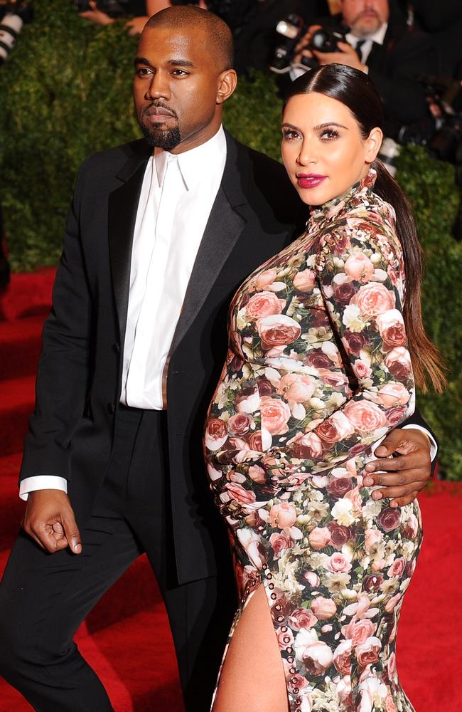 Kim Kardashian pregnant with North in 2013. Picture: Getty Images.