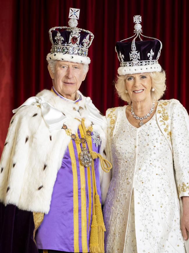 Their Majesties after the coronation. Picture: Hugo Burnand/Buckingham Palace