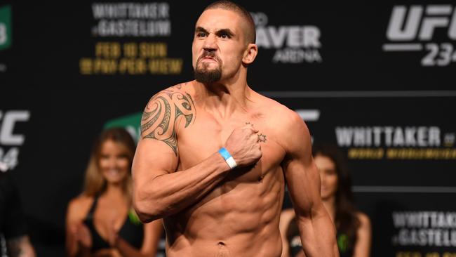 Robert Whittaker is set to finally defend his UFC title on Australian soil. Picture: Getty