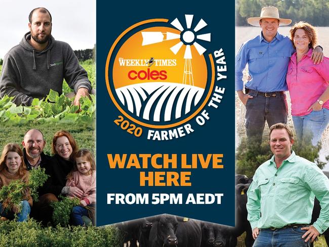The Weekly Times Coles 2020 Farmer of the Year awards live stream. Art by Kylie Cuthill.
