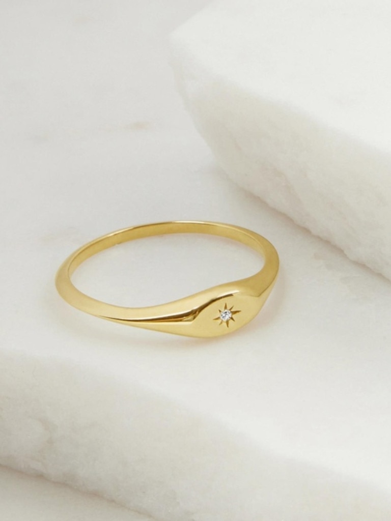 Luna Rae Solid Gold Sol Ring. Picture: THE ICONIC.