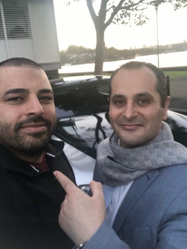 Businessman Michael Ibrahim poses with former Comanchero Ali Bazzi in 2018. Picture: Supplied