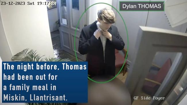 Thomas was with his family the night before the murder. Picture: South Wales Police