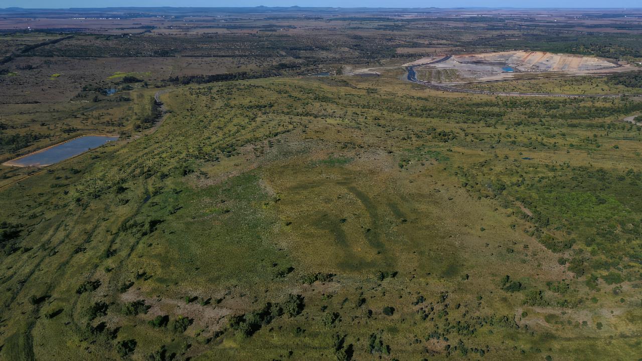 03/05/2023: Aerial view of the New Acland mine at official opening of the New Acland Mine, Stage 3, about 2 hours west of Brisbane. pic Lyndon Mechielsen