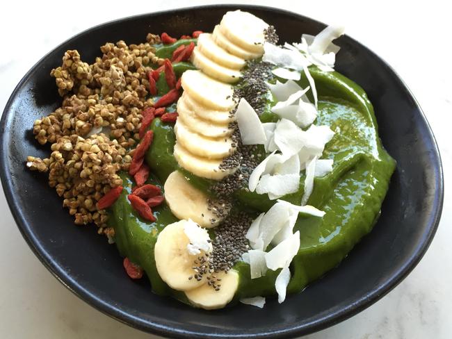 Matcha smoothie bowl. Picture: Jenifer Jagielski