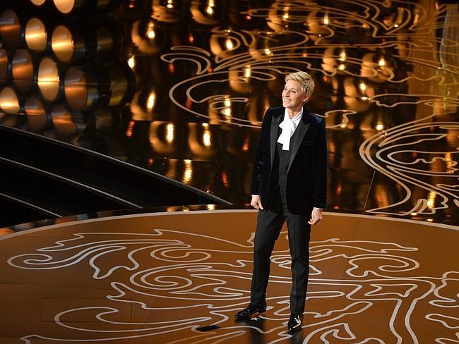 Ellen DeGeneres opens the 86th Academy Awards at the Dolby Theatre in Los Angeles.