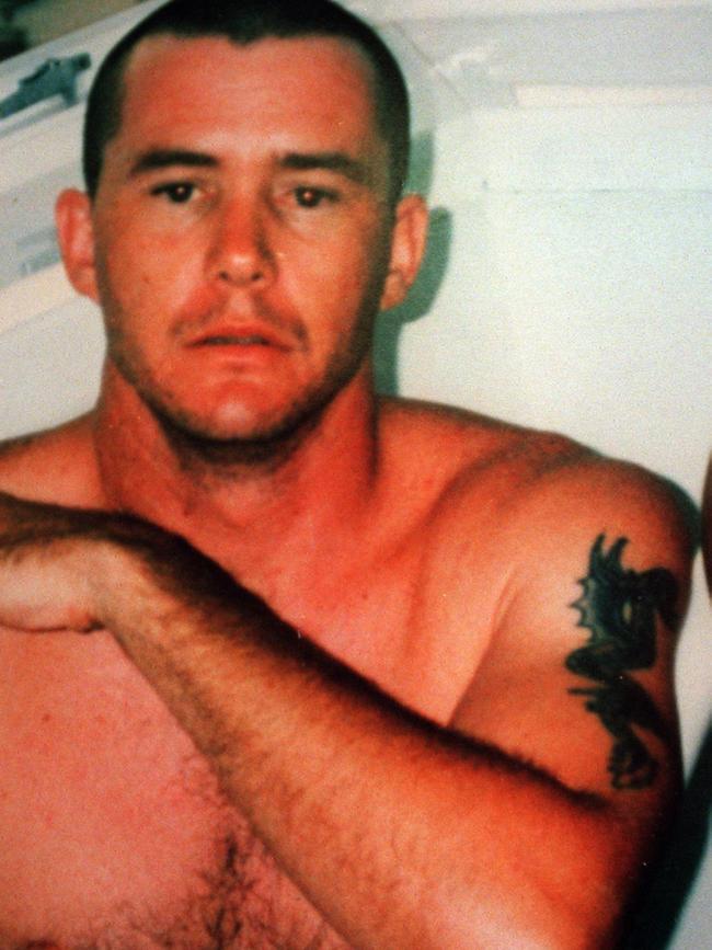 Escapee Brenden Abbott's tattoo. Picture: Supplied