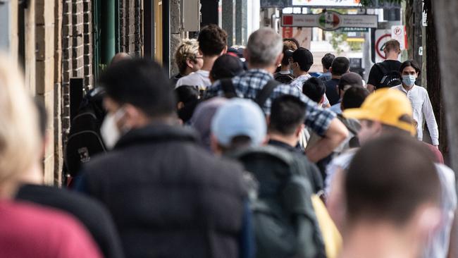 Huge queues were reported across centrelink offices across Sydney.