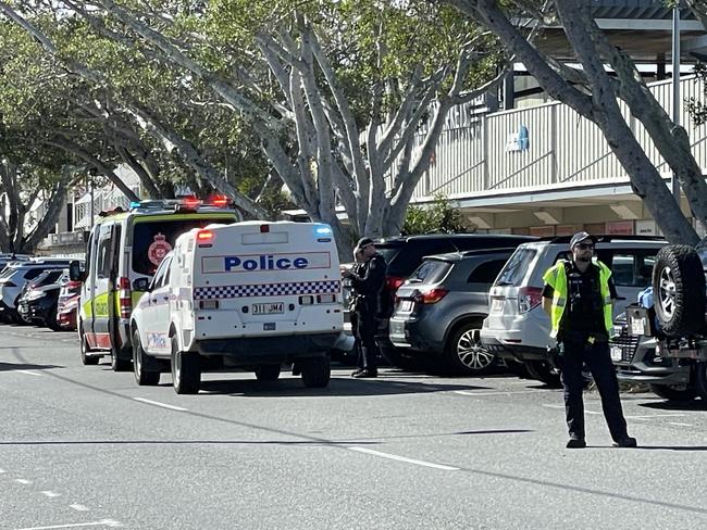 Emergency services were called to Sydney St Markets where a man was taken to hospital after a bicycle and car crash on July 1, 2024. Photo: Fergus Gregg