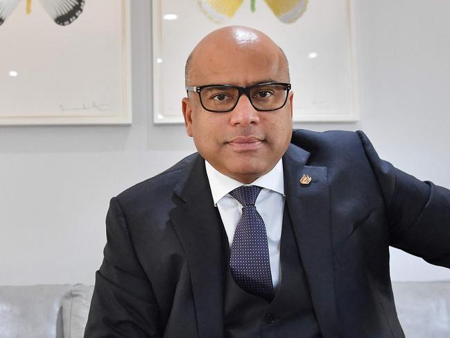 (FILES) In this file photo taken on January 28, 2019 Sanjeev Gupta, head of the GFG (Gupta Family Group) Alliance, poses for a photograph during an interview with AFP in London. - Britain's Serious Fraud Office on Friday launched a probe into steelmaker GFG Alliance, focusing partly on links with its collapsed financier Greensill. (Photo by BEN STANSALL / AFP)