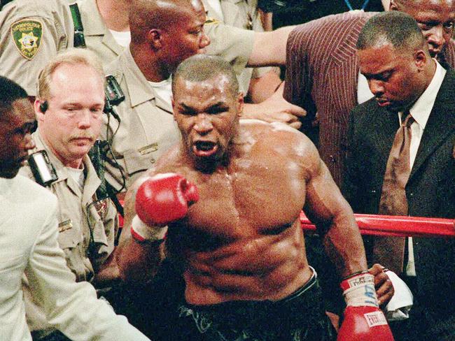 Tyson in Vegas in 1997. Picture: AP