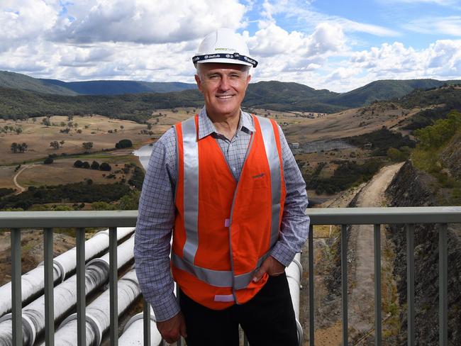 Australia's Prime Minister Malcolm Turnbull poses for a picture during a tour of Tumut 3 power station at the Snowy Hydro Scheme in Talbingo, Thursday, March 16, 2017. Mr Turnbull today announced the Government's intention for a major expansion of the Snowy Hydro Scheme, its biggest since the project was completed in 1974.  (AAP Image/Lukas Coch) NO ARCHIVING