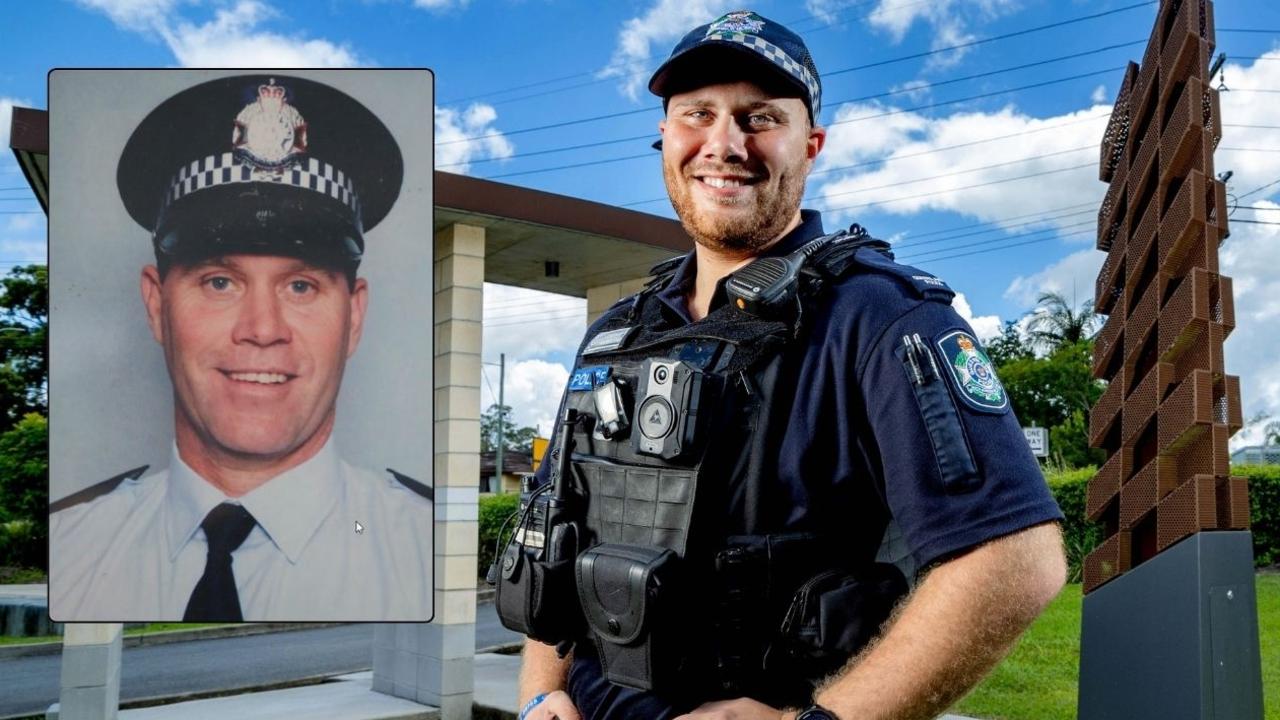 ‘I want to make him proud’: Son’s forever tribute to father killed in line of duty