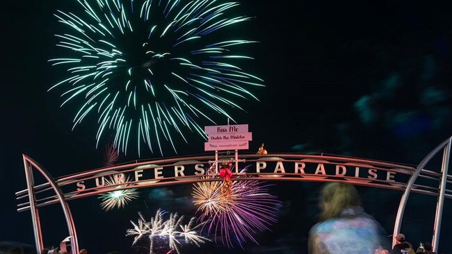 New Year's Eve fireworks on the Gold Coast. Picture: Sal Alas