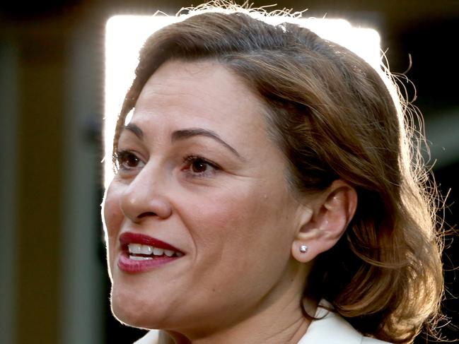 Jackie Trad, during a press conference after being clear by the CCC, at Parliamnent House Brisbane City - Photo Steve Pohlner