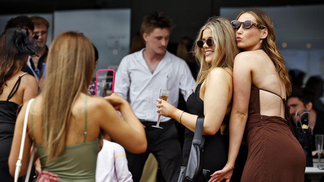 Punters enjoy the fun at Rosehill on Saturday. Picture: Sam Ruttyn