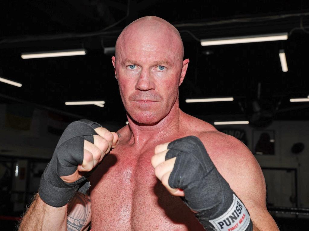 AFL legend Barry Hall primed for his fight with former NRL star Curtis Scott at the Wollongong Entertainment Centre on Wednesday. Picture: No Limit Boxing