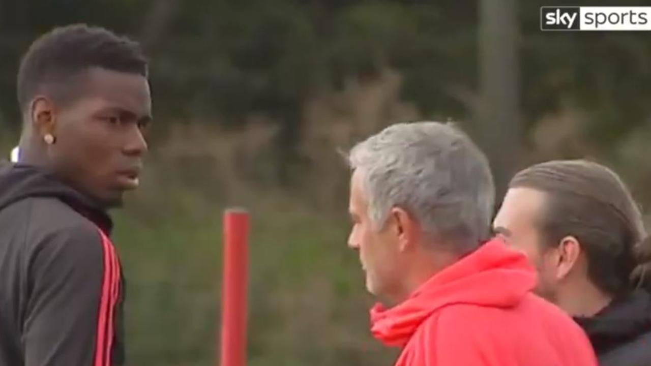 Pogba and Mourinho's tense exchange (Sky Sports)