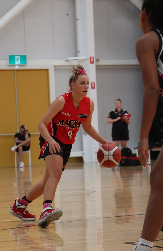 Mackay Meteorettes guard Paris Santacaterina. Picture: Basketball Queensland