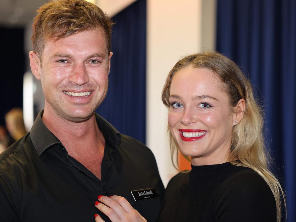 Justin Schmith and Emily Grace at the Storyfest – Boost Your Business – luncheon at Bond University. Picture, Portia Large.