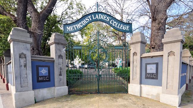 The welcoming gates of Methodist Ladies College, Hawthorn