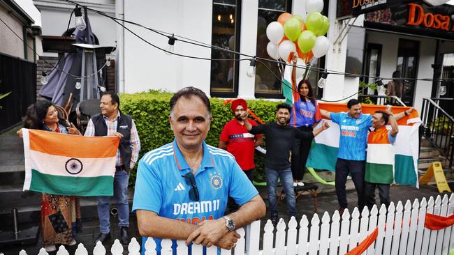 Little India president Sanjay Deshwal (centre) pictured with fellow Indians from the Harris Park Indian community. Picture: Sam Ruttyn