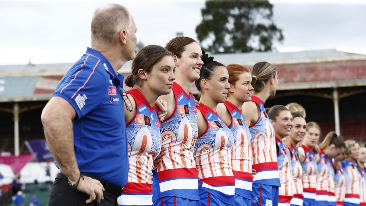 Western Bulldogs observed a minutes silence. Picture: Darrian Traynor/Getty Images