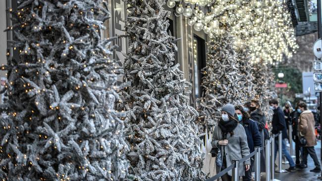 Decorated shop windows in Paris. Picture: AFP