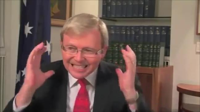 Infamous footage of Kevin Rudd's swearing saga