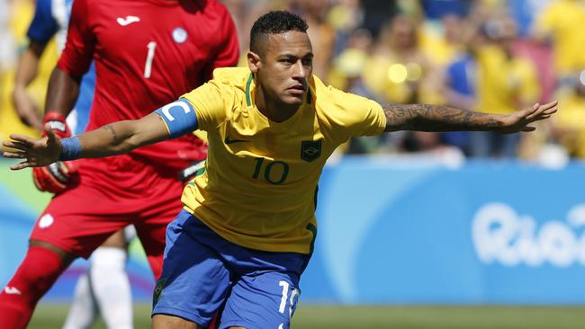 Neymar after scoring just 15 seconds into the game against Hondarus.