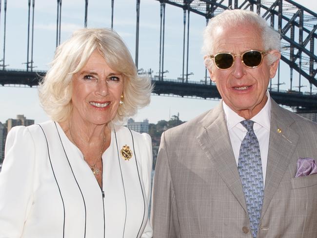 SYDNEY, AUSTRALIA - NewsWire Photos OCTOBER 22, 2024: King Charles III and Queen Camilla visit the Sydney Opera House and meet members of the public on the final day of their Australian tour. Picture: NewsWire / Nikki Short