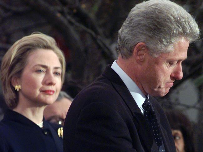 Not again Bill: Hillary and Bill Clinton have already weathered one public affair. AP PicSusan/Walsh