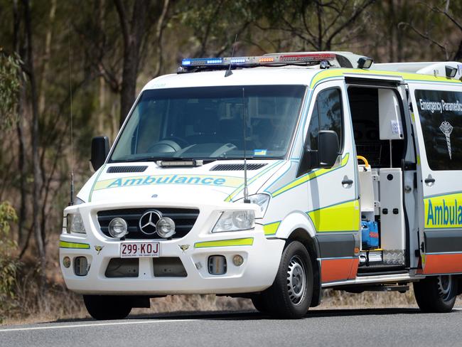 Queensland Ambulance Service on scene of an accident.Photo Brenda Strong / The Observer