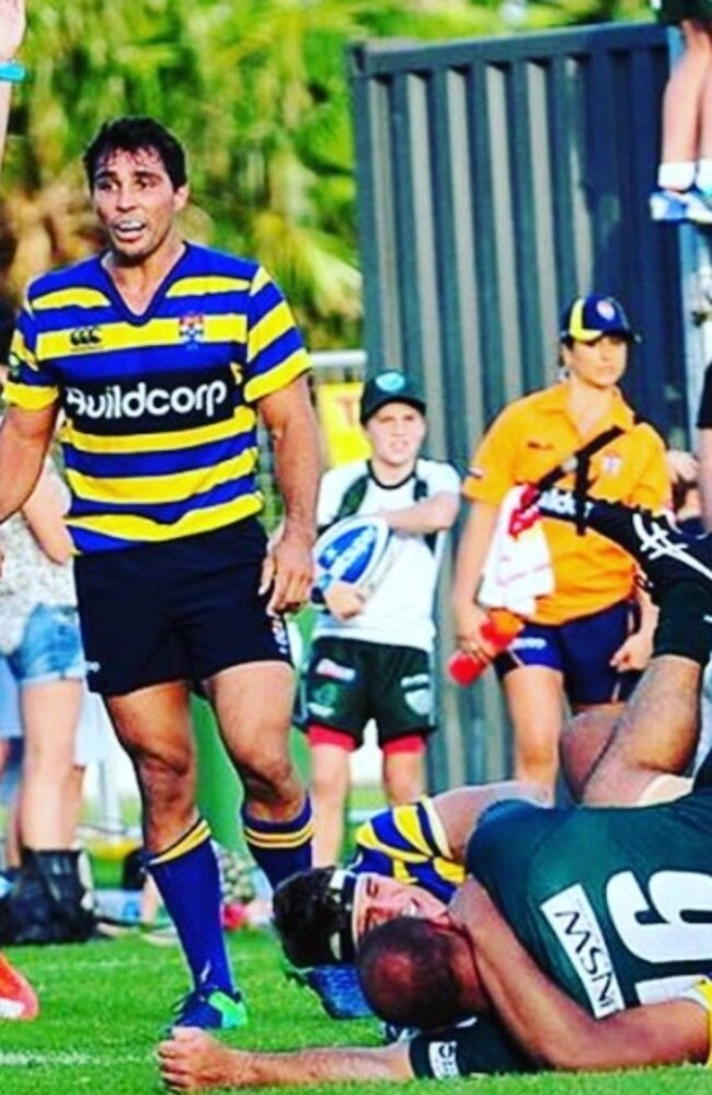 Phipps looks on as ‘Freier Tuck’ scores the winning try in the Shute shield grudge match.