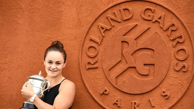 Ash Barty’s bid to defend her French Open crown has been thrown into chaos. Picture: Martin Bureau/AFP