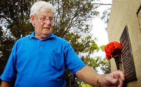 Seeking closure: Arthur ‘Davey’ Crockett is upset the Ballina Shire Council failed to notify him when his wife’s ashes were being placed in the Royal Australian Airforce wall at the East Ballina Cemetery. Picture: Jay Cronan