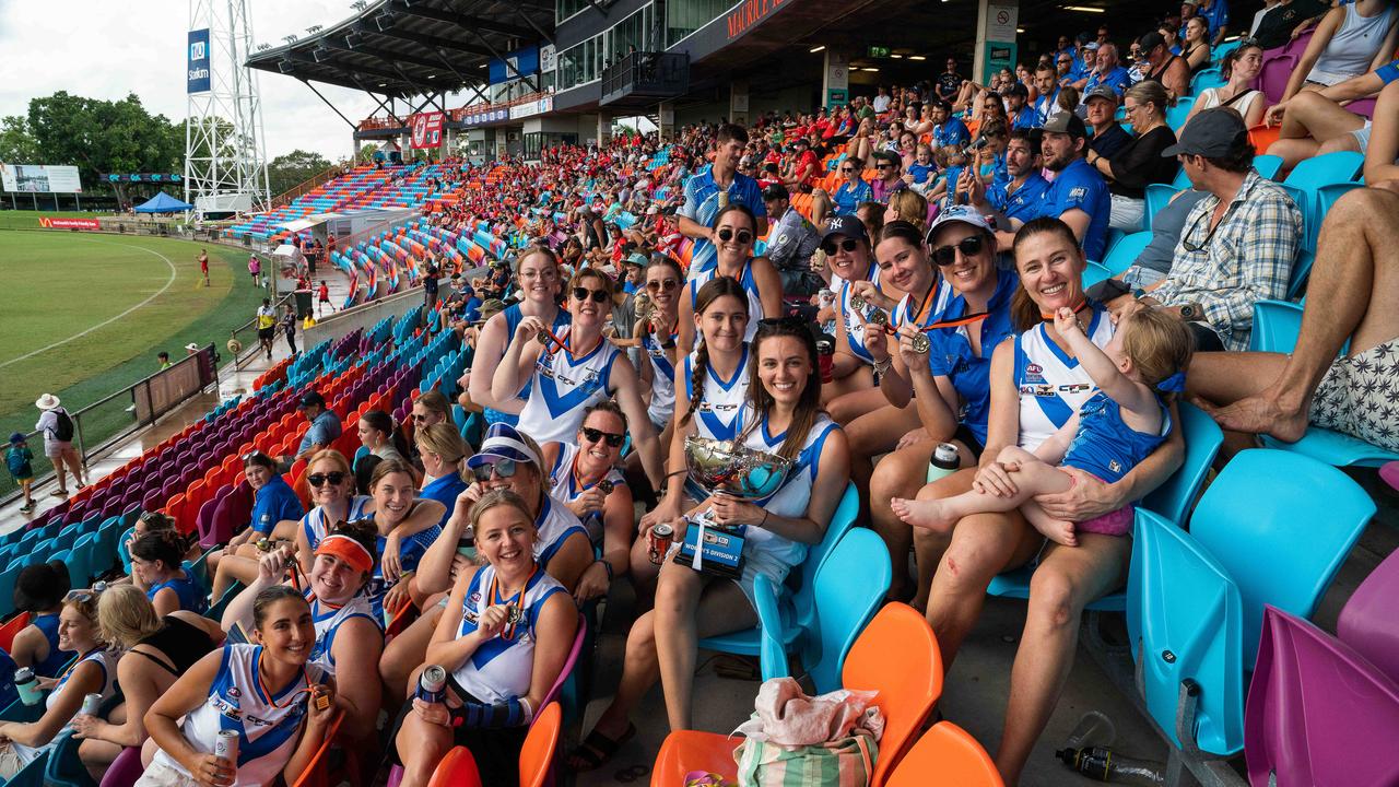 Banks Bulldogs Division 2 Women’s Premiership team at the NTFL grand final. Picture PEMA TAMANG Pakhrin