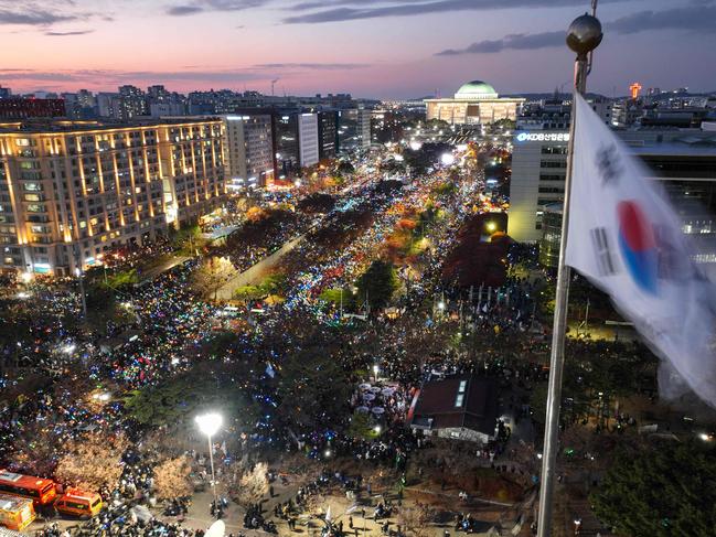 South Koreans were unhappy Yoon plunged them into martial law. Picture: AFP