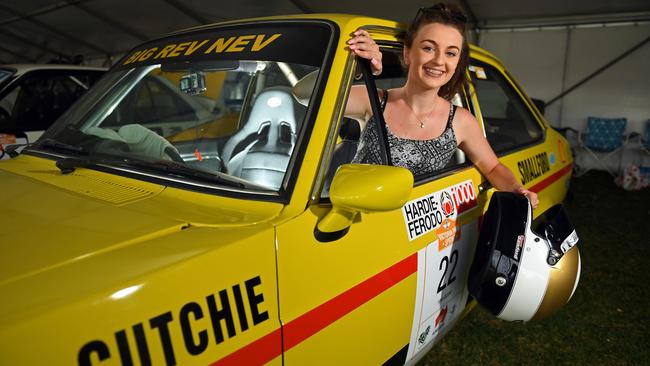 Emily Tate from Melbourne at the Adelaide Motorsport Festival at Victoria Park. Picture: Tom Huntley