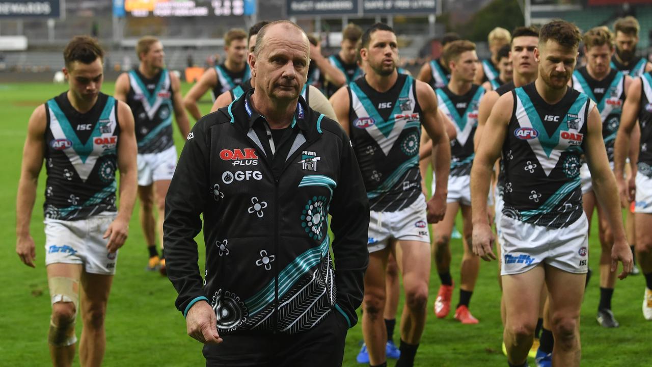 Ken Hinkley’s Port Adelaide has come under fire for constantly changing game plans.