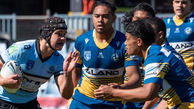 The Parramatta defence is poised to pounce. Picture: Monique Harmer