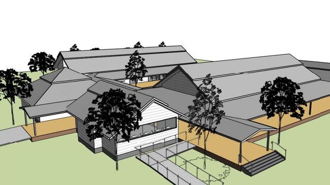 An artist impression of one of the buildings that was proposed. Picture: Ken Down Architects