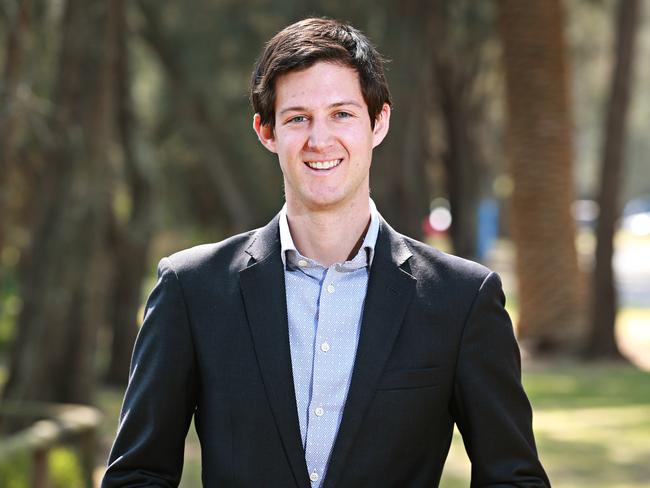 Rory Amon, Liberal candidate for Narrabeen at Narrabeen Lagoon. Adam Yip/ Manly Daily