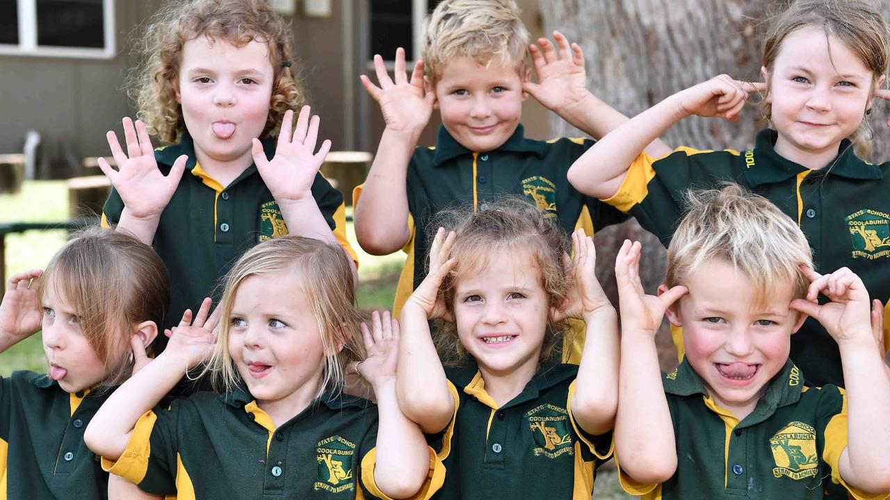 My First Year: Coolabunia State School Prep Stars, (back) Margo, Henry, Mellody, Isabella. (front) Amelia, Ellianna, Abigail, D-Jay, Lewis, Patrick. Picture: Patrick Woods.