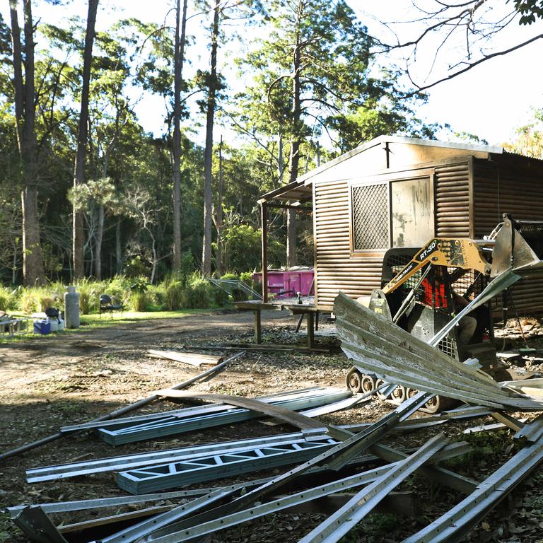 Major renovation work at Mudgeeraba Holiday Village. After major clearing work they found a beautiful creek area that they never knew they had. Picture Glenn Hampson