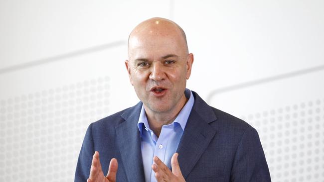 Queensland chief health officer Dr John Gerrard during a press conference in Brisbane. Picture: Tertius Pickard