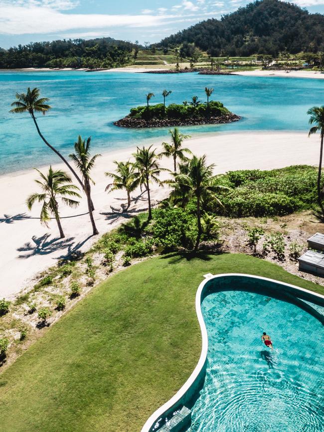 Six Senses Fiji beachfront pool.