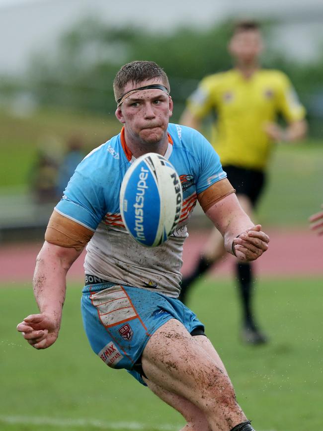 Northern Pride v Townsville Blackhawks trial game at Barlow Park. Pride's Josh Stuckey. PICTURE: STEWART McLEAN