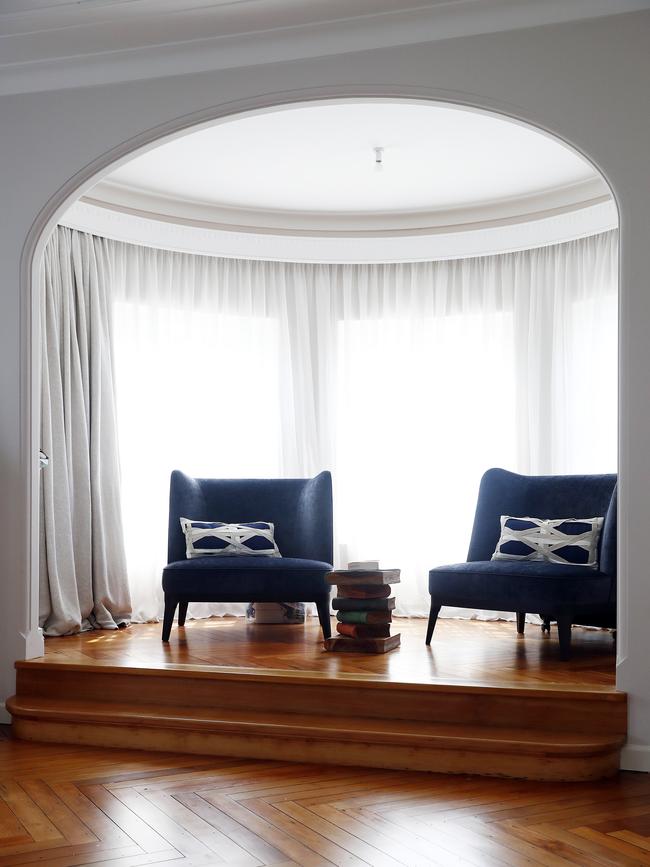 Sitting room in the master bedroom. Picture: Sam Ruttyn